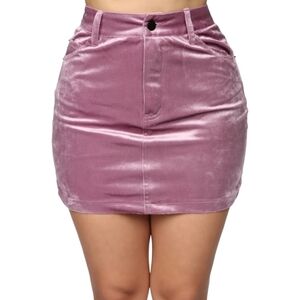 Fashion Nova Kiera Velvet Mini Skirt